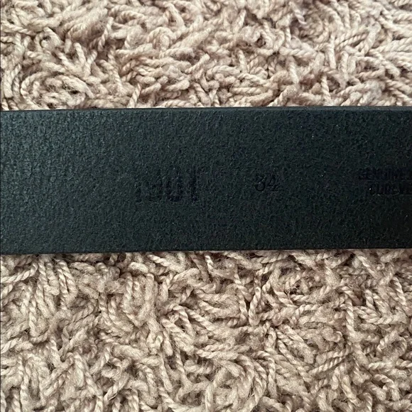 Men’s 1901 Leather Belt Black Size 34 - Picture 4 of 6